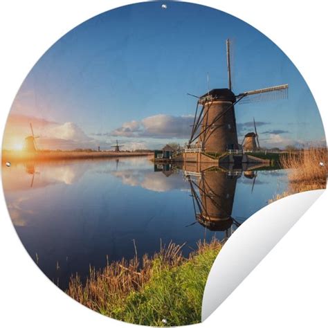 Tuincirkel Windmolen Water Zon X Cm Ronde Tuinposter