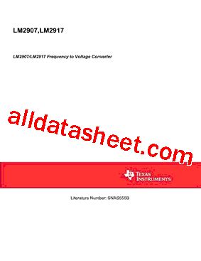 LM2907 N Datasheet PDF Texas Instruments