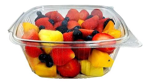 64 Oz Clear Hinged Deli Fruit Container 50pk