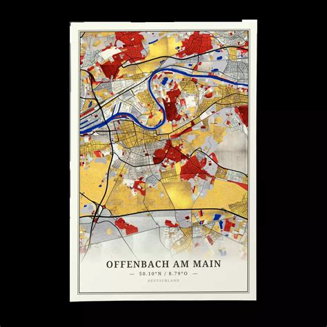 Poster Offenbach Am Main Im Stil Mondrian UrbanMapDesign