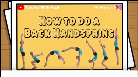 How To Do A Back Handspring Back Handspring Tutorial Back