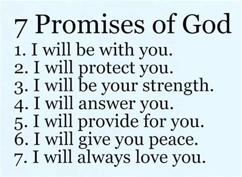 7 Promises Of God 1 I Will Be With You 2 I Will Protect You 3 I