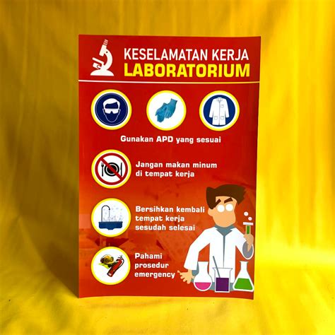 Jual Poster K Poster Keselamatan Kerja Laboratorium Poster