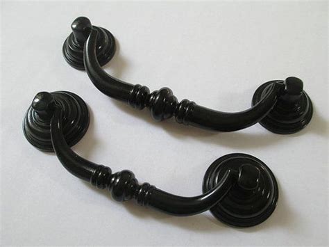 Online Cheap Black Dresser Pulls Drop Drawer Pull Handles Knob Retro