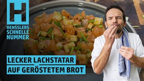 Schnelles Mariniertes Lachstatar Auf Ger Stetem Brot Rezept Von Steffen