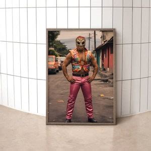 Lucha Libre Art Print Luchador Printable Wall Art Housewarming Gift