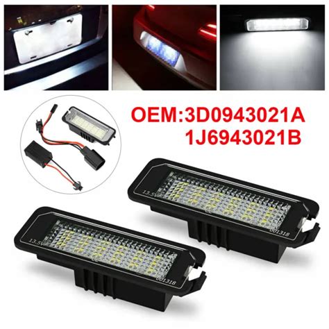 LED LICENSE NUMBER Plate Light Lamp Bulb VW Golf MK5 GTI CC Scirocco