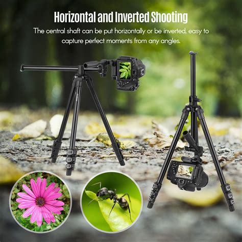 Lowest Andoer Q Ha Professional Video Tripod Horizontal Mount Heavy