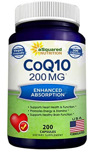 Coq10 200 Capsules And 200mg High Absorption Vegan Co Q 10 Powder Enzyme Ubiquinone