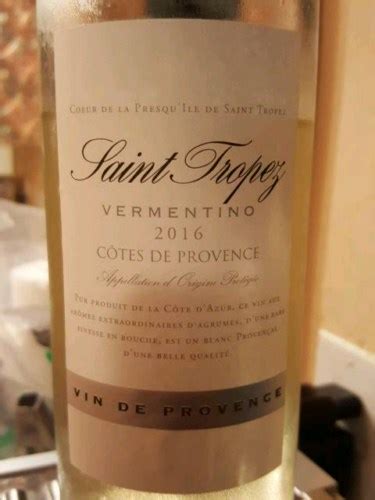 Les M Itres Vignerons De La Presqu Le De Saint Tropez Vermentino C Tes