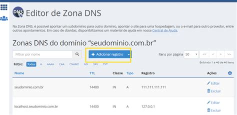 Como Criar Ou Alterar Um Registro Na Zona Dns Angoweb