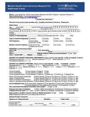 Fillable Online Tufts Authorization Request Form Pdf Fax Email Print