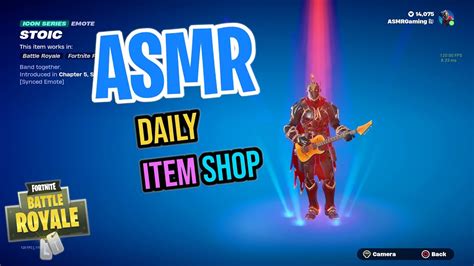 Asmr Fortnite New Stoic Emote Daily Item Shop 🎮🎧 Relaxing Whispering 😴💤 Youtube