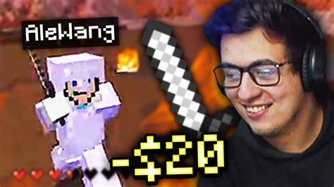 pvp en minecraft por 20 dólares con ale wang YouTube