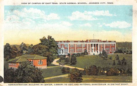 Johnson City Tennessee State Normal School Birdseye View Antique ...