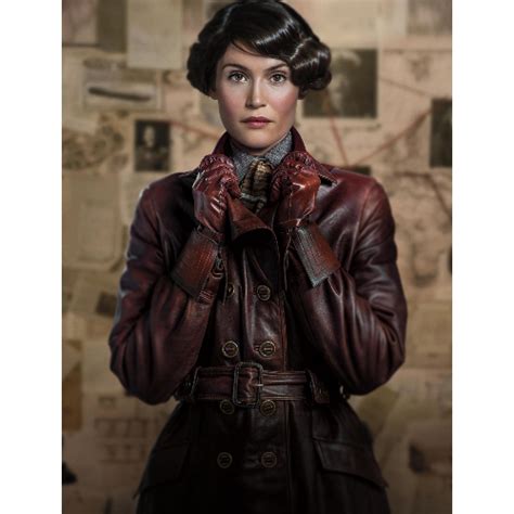 The Kings Man Polly Gemma Arterton Leather Coat Real Leather Garments