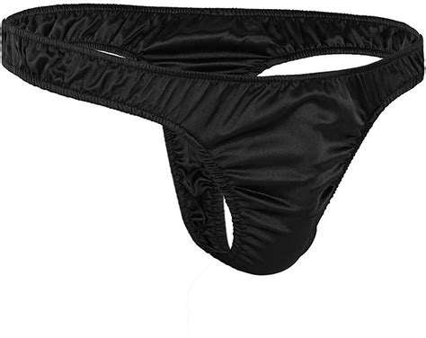 Alvivi Men S Ruched Underwear Sexy Bikini Briefs Satin Panties T Back