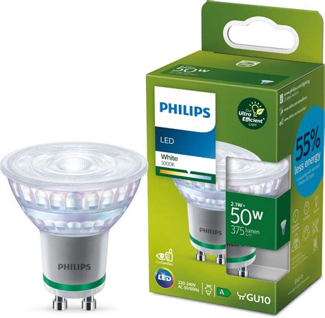 Philips Ampoule Led Ultra Efficient Classe A W Culot Gu Blanc