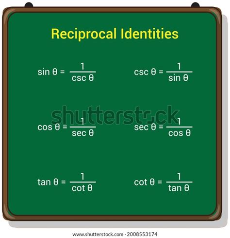 Reciprocal Identities Trigonometry Vector เวกเตอร์สต็อก ปลอดค่าลิขสิทธิ์ 2008553174