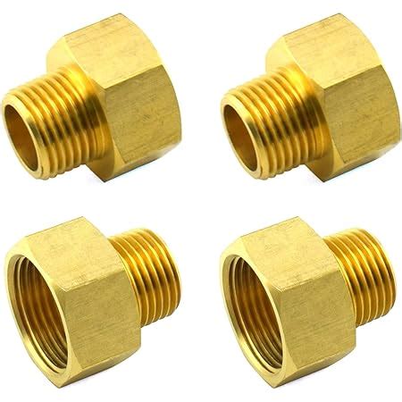 SDTC Tech 4 Pack Brass Pipe Fitting 1 2 NPT Male To 3 4 NPT Female