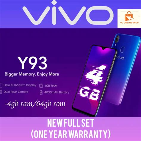 VIVO Y93 3GB 64GB NEW WITH ONE YEAR WARANTTY Shopee Malaysia