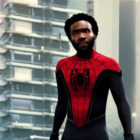 Donald Glover As Miles Morales In Black Spider Man Stable Diffusion