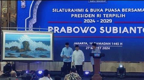 Lukisan Karya Sby Untuk Prabowo Dibuat Selama Jam Capres Terpilih