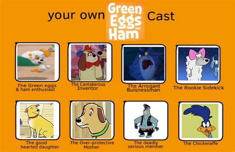 My Green Eggs and Ham Cast by Beanie122001 on DeviantArt