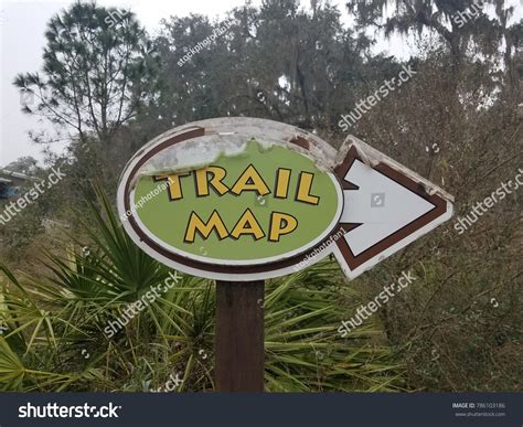 Sign That Says Trail Map White Stock Photo 786103186 | Shutterstock