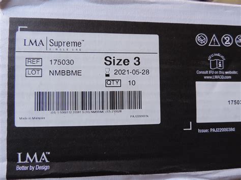 New Teleflex Lma Supreme 175030 Size 3 Laryngeal Mask Airway X