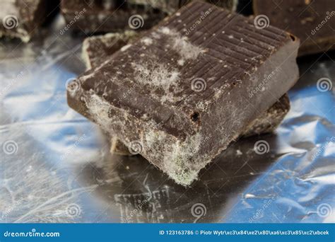 Moldy Chocolate in the Original Packaging. Out-dated Food Products Used for Desserts Stock Photo ...