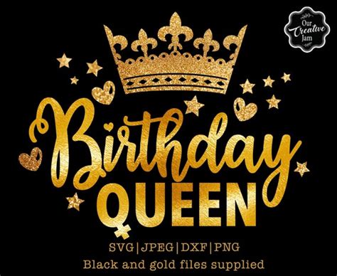 Birthday Queen Svg Birthday Queen With Crown Svg Birthday Etsy