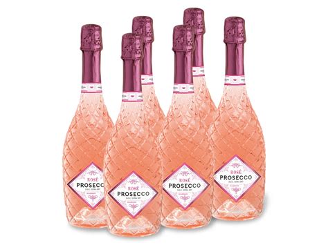 6 x 0 75 l Flasche Weinpaket Prosecco Millesimato rosè