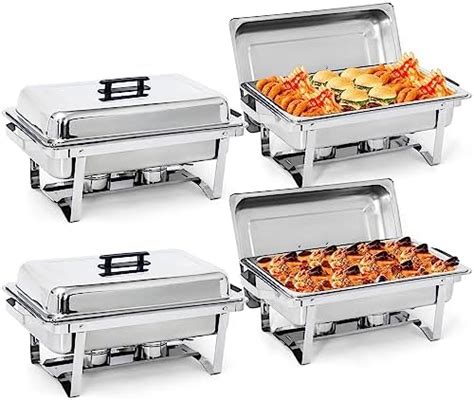 Vevor Chafing Dish Buffet Set 8 Qt 4 Pack Stainless