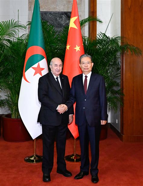 China S Top Legislator Meets Algerian President Chinadaily Cn