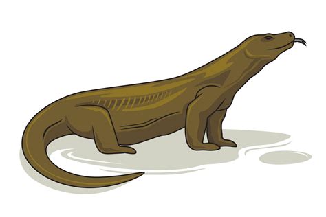 Komodo Dragon Cartoon Illustrations 3545339 Vector Art at Vecteezy