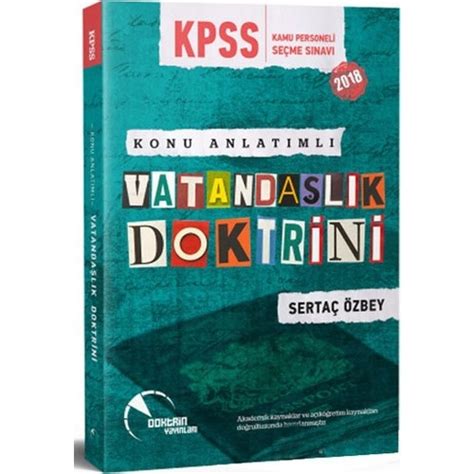 Doktrin Kpss Vatanda L K Doktrini Konu Anlat Ml Kitab