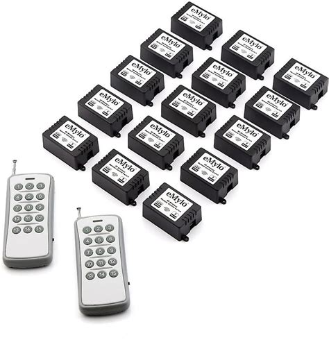 EMylo Automatic DC 12v 15 X 1 Channel Remote Control Switch Wireless