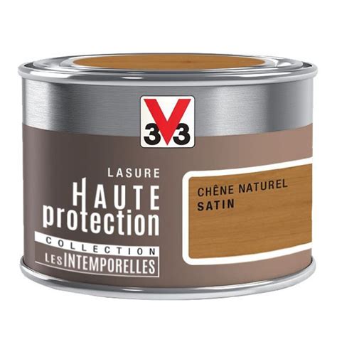 Lasure bois extérieur V33 Résine HP Chêne naturel satin 125ml