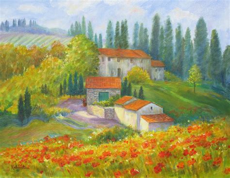 Rosanne Kaloustian Art: Tuscany Landscape