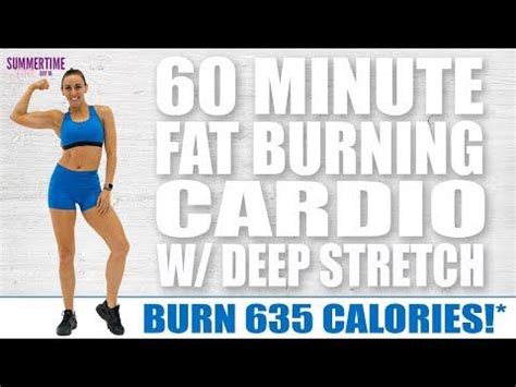 60 Minute FAT BURNING HIIT CARDIO Workout With Deep Stretch Burn 635