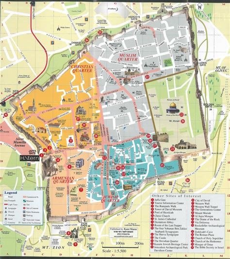 Tourist Map Of Jerusalem Israel - Best Tourist Places in the World