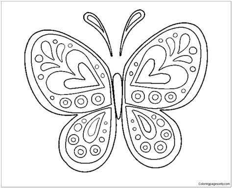 Butterfly Mandala Coloring Pages Printable