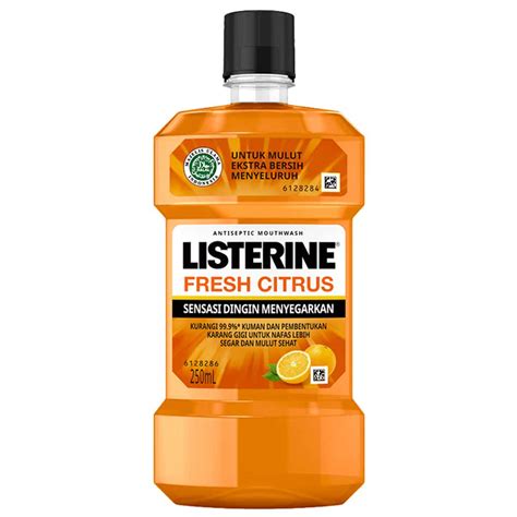 Listerine Mouthwash Antiseptic Fresh Citrus Btl 250ml Klik Indomaret