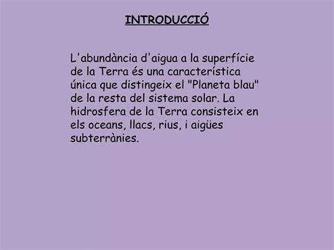 La hidrosfera | PPT