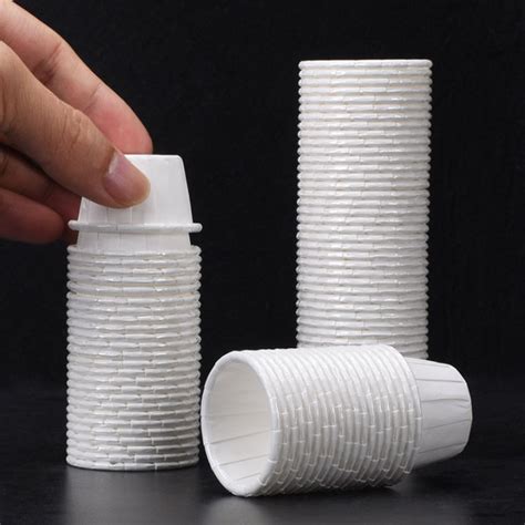 100 Pcs Disposable Small Paper Cup Tasting Yogurt Tea Drink Try Mini