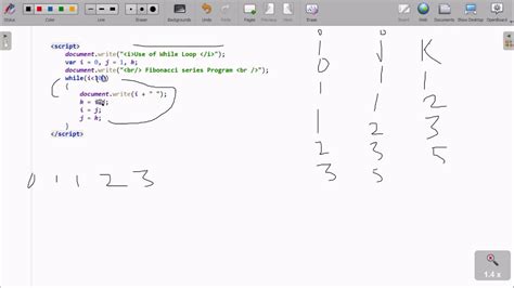 Javascript Fibonacci Series Using While Loop Youtube