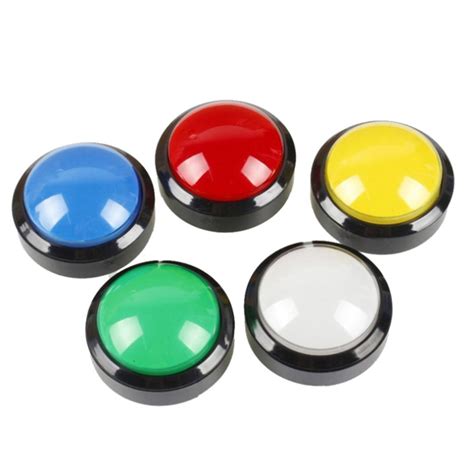 Arcade Button 5 Colors LED Light Lamp 60MM Convexity Big Round Arcade