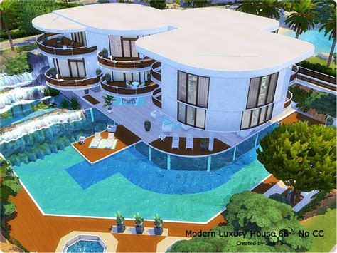 The Sims Resource Modern Luxury House 68 No Cc