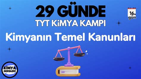 Kimyanın Temel Kanunları 10 Sınıf Kimya 29 Günde TYT Kimya Kampı